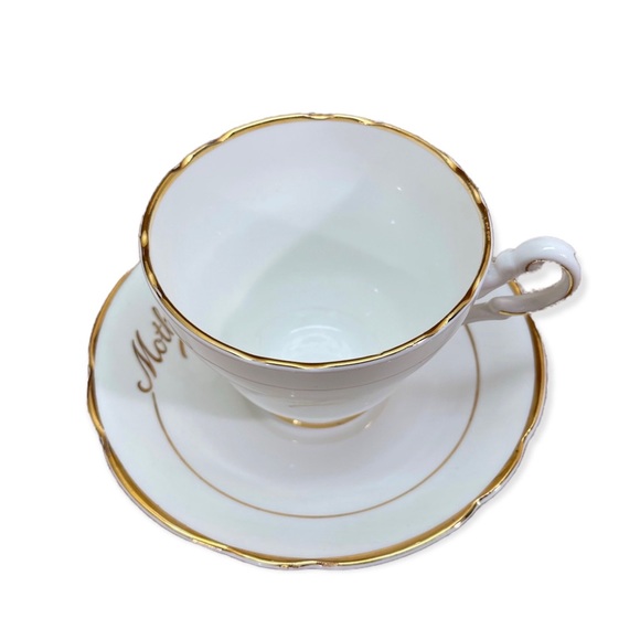 Regency china mother and dad teacups and saucer set Made In England - Picture 5 of 16